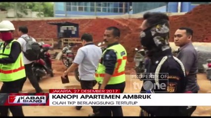 Polisi Lakukan Olah TKP di Apartemen Pakubuwono Terkait Kanopi Ambruk