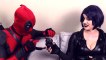 Deadpool & Domino WHISPER CHALLENGE - TheSeanWardShow | Superheroes | Spiderman | Superman | Frozen Elsa | Joker