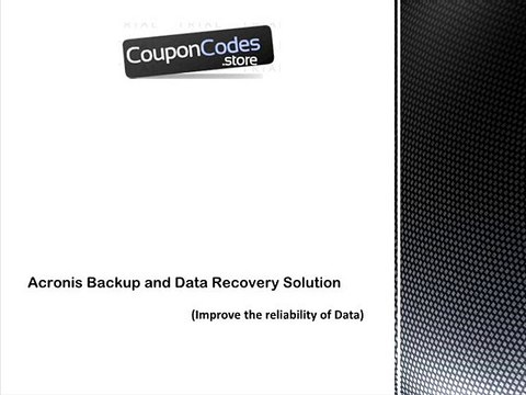 Acronis Backup and Data Recovery Solution
