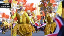 Costa Rica celebrates end of year with colorful carnival