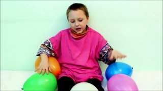 Baby Finger Family Song for Learn Colors with Giant Balloons & Babie