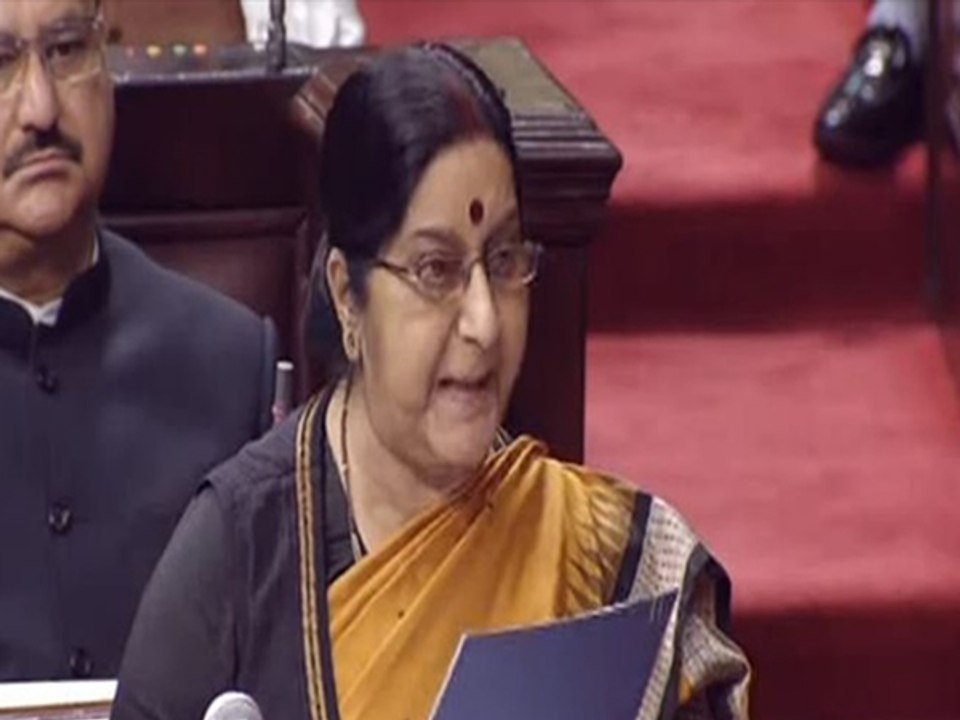 Sushma Swaraj Speech on Kulbhushan Jadhav, Rajya Sabha में जूता चोर Pak पर बरसी | वनइंडिया हिन्दी