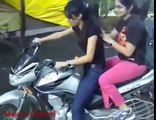 Best bike stunts    Indian Girls Bike Stunts on Road