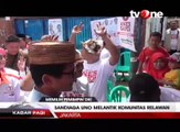 Blusukan, Sandiaga Pijit Punggung Pendukungnya