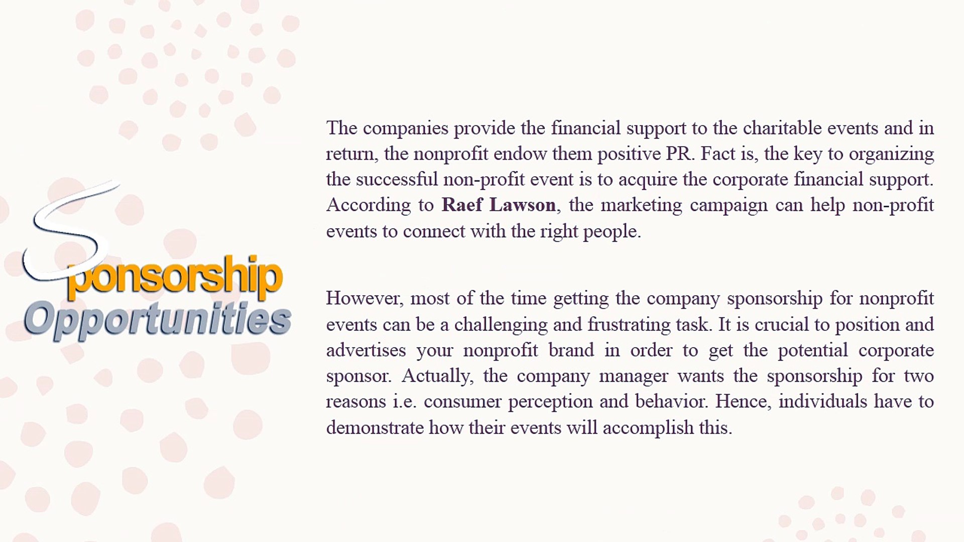 How to Get Corporate Sponsorship for Non-Profit Events