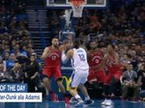 Play of the day: Slamdunk Adams dari assists Westbrook