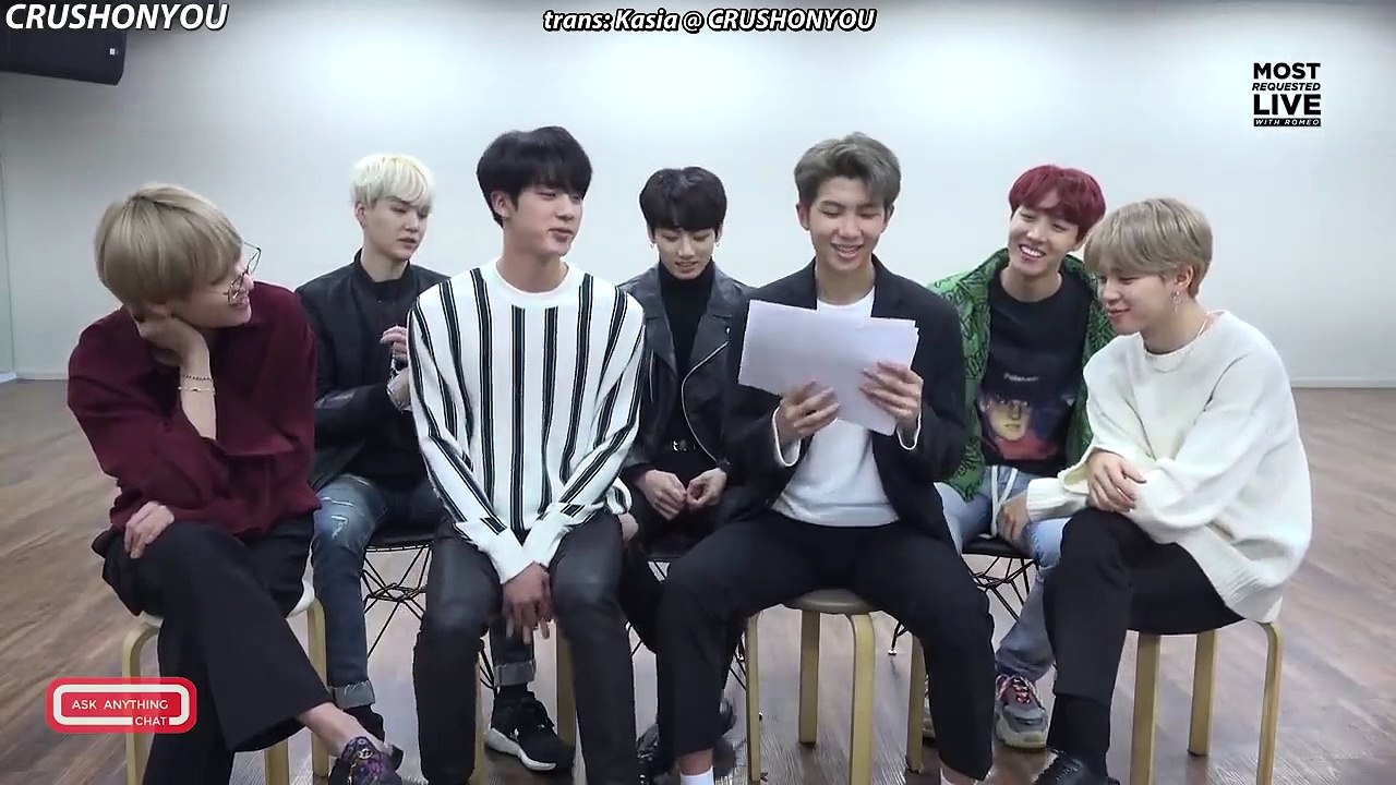 [POLSKIE NAPISY] 171225 Ask Anything Chat | BTS Tell Us Their Favorite Christmas Song