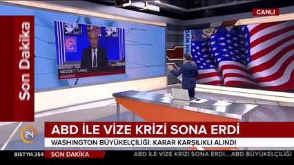 ABD ile vize krizinde sona gelindi
