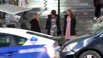 Melissa Benoist, Chyler Leigh and Caity Lotz rehearsal - Supergirl 2017 Arrowverse crossover scene