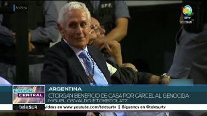 Argentinos rechazan prisión domiciliaria otorgada a Etchecolatz