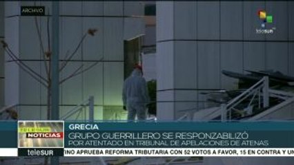 Grecia: Combatientes del Pueblo asume la autoría de la bomba en Atenas