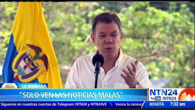 “Colombia tiene una enfermedad mental que solamente le permite ver las noticias malas”: presidente Santos