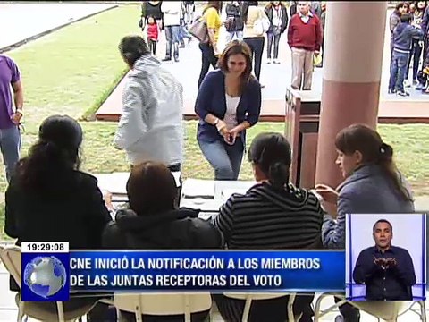 CNE inició notificación a los miembros de las juntas receptoras del voto