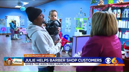 Families Surprised with Free Kids Haircuts for the Holidays