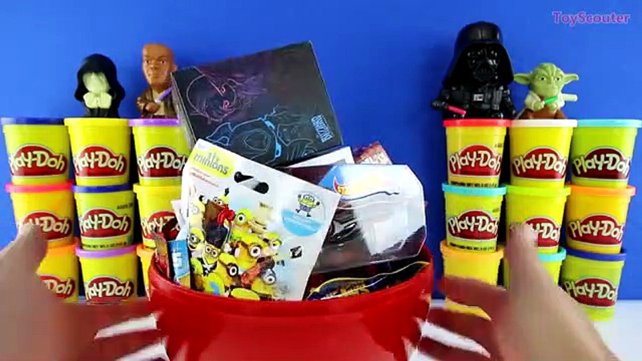 GIANT KYLO REN Surprise Egg Play Doh - Star Wars Toys Minions Minecraft Avengers , Cartoons animated movies 2018