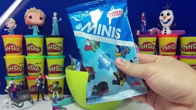 GIANT OLAF Surprise Egg Play-Doh - Disney Frozen Dog Tag Minecraft Thomas My Little Pony , Cartoons animated movies 2018