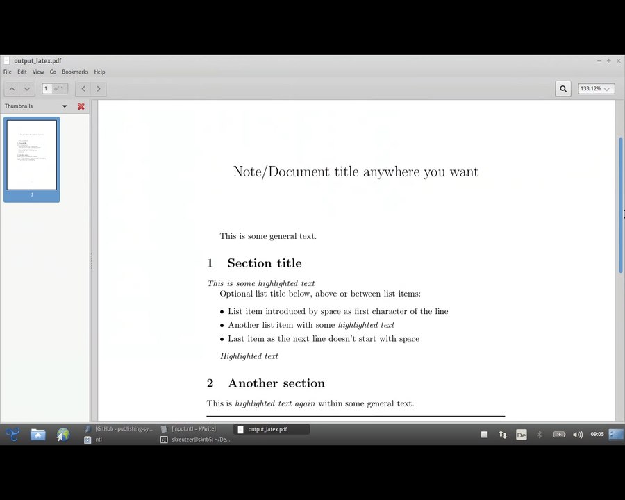 Parser: Note-Taking Language to HTML, PDF