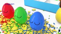 Learn colors with Surprise eggs and Hammer 3D Cartoons for children Video f