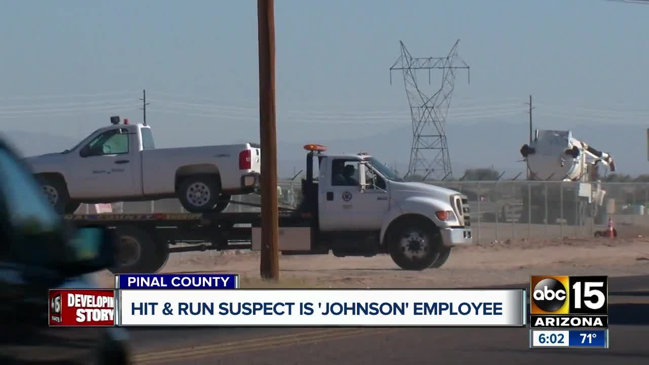 Hit and run suspect is a Johnson Utilities employee