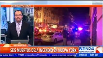 Al menos seis muertos y 15 heridos por incendio en edificio de Nueva York, EE. UU.