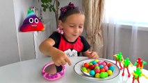 Bad Kid learn colors with Real food vs candy foo