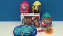 Disney Mickey Mouse and Friends Trefl Puzzle and Surprise Eggs unboxing