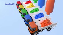 Learn colors Trucks cartoon for children Video for kids-A