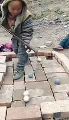 Philippines Kids Playing Snooker In Their Style - Funny Video