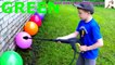 Learn Colors with Big Balloons for Children, Toddlers and Babies _ Bad Kid Car Popping