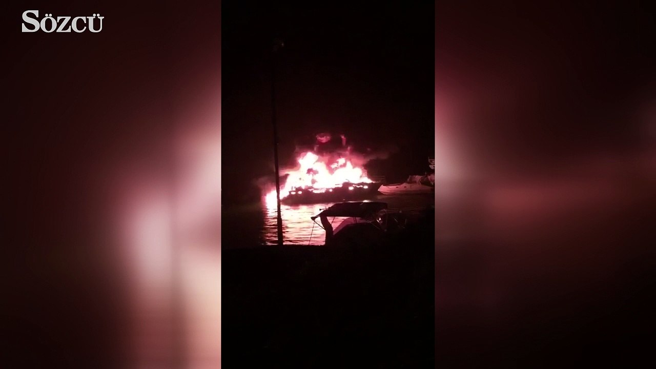 Çeşme’de yat yangını: 6 yat alev alev yandı