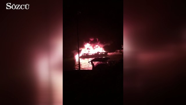 Çeşme’de yat yangını: 6 yat alev alev yandı
