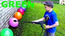 Learn Colors with Big Balloons for Children, Toddlers and Babies _ Bad Kid Car Popping Balloon