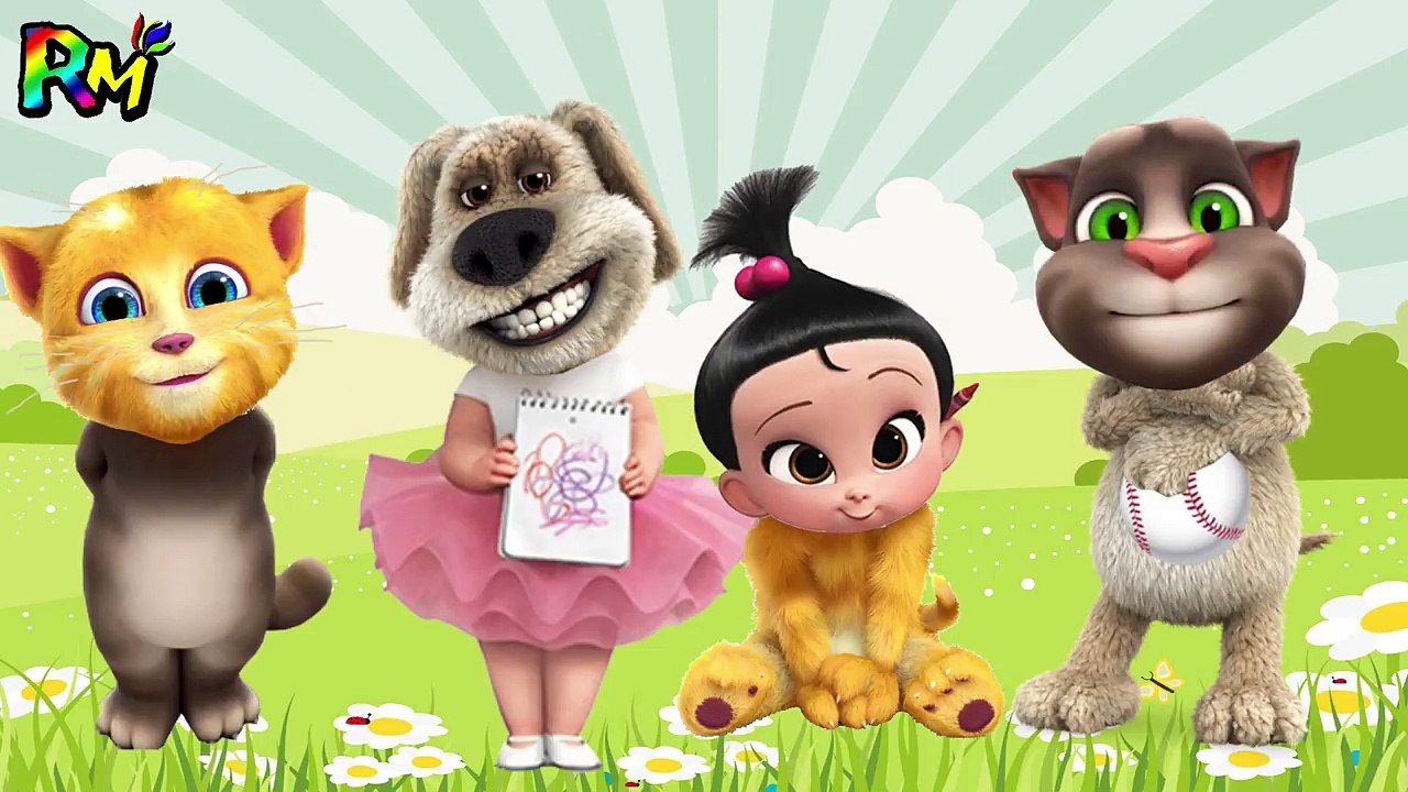 Wrong Heads Talking Tom and Friends Finger family song Nursery Rhymes for kids f