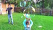 DIY GIANT BUBBLES for kids! Family Fun play
