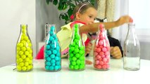 Learn colors with Baby Colored Bottles _ Bad Kids Colours Le
