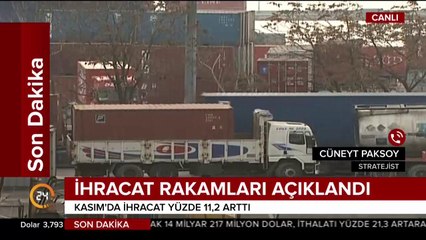 İhracat kasımda yüzde 11,2 arttı