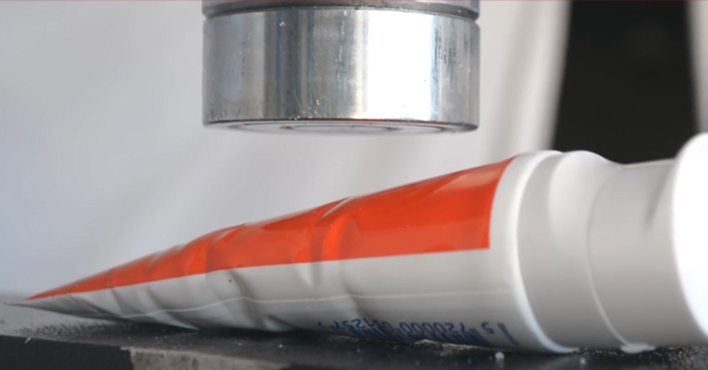 Hydraulic Press and the Toothpaste!