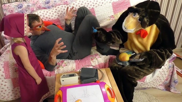 Masha and the Bear cartoon MASHA AND the BEAR Play doctor with INJECTIONS Vitamins Mash