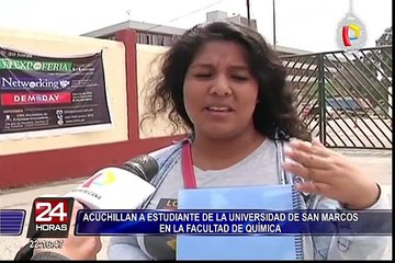 Estudiante de la universidad San Marcos es acuchillada en Facultad de Química