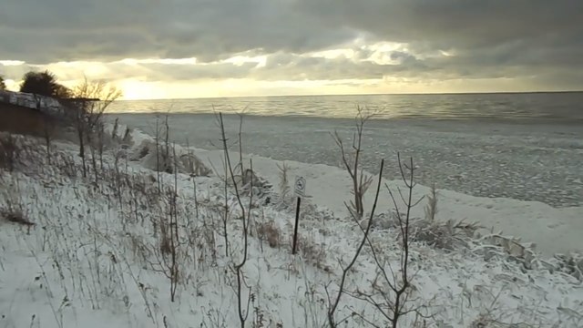 Ice Forms on Lake Erie As Temperatures Plunge