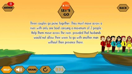 River crossing IQ - Logic 6 solution
