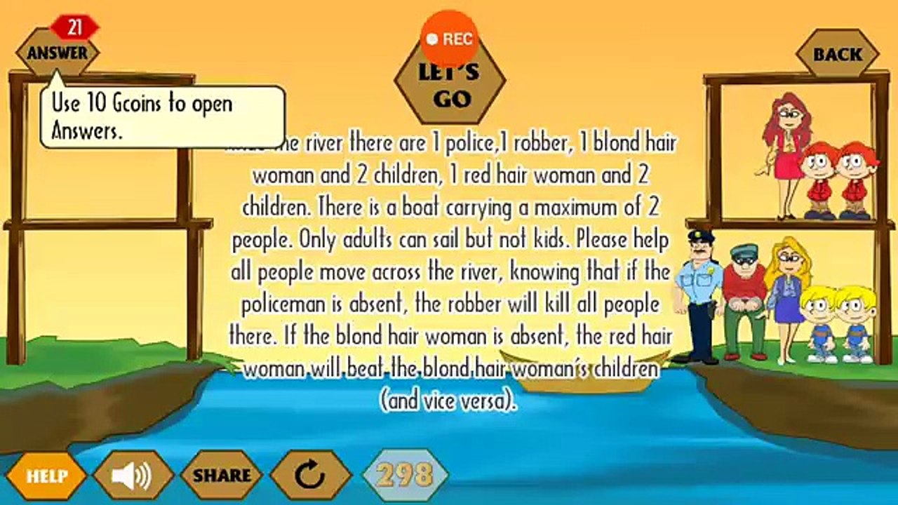 River crossing IQ - Logic 9 solution