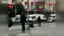 Esenler'de kuyumcu önünde yaşanan çatışma kamerada