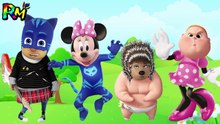 Wrong Heads Disney Minnie Mouse PJ Masks Catboy Sing Ahs Jimbo Finger family song for ki