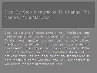 Step By Step Instructions To Change The Name Of Your MacBook