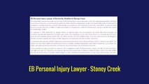 Personal Injury Lawyer Stoney Creek - EB Personal Injury Lawyer (800) 289-5079