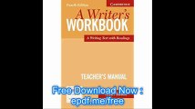 A Writer's Workbook Teacher's Manual An Interactive Writing Text (Cambridge Academic Writing Collection)