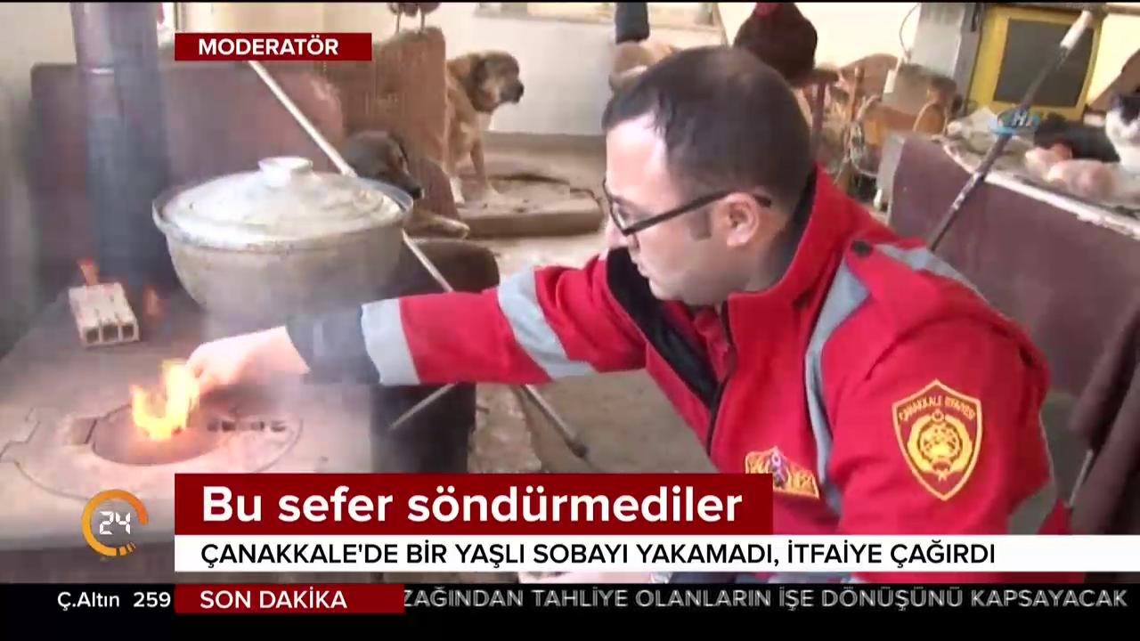 81 yaşındaki yaşlı amca itfaiyeden yardım istedi: Gelin sobamı yakın