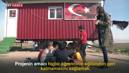 Öğrencilerin ayağına kadar giden "seyyar sınıf"