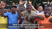 Weah supporters celebrate election victory in Liberia